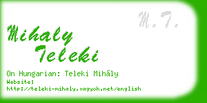 mihaly teleki business card