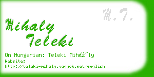 mihaly teleki business card